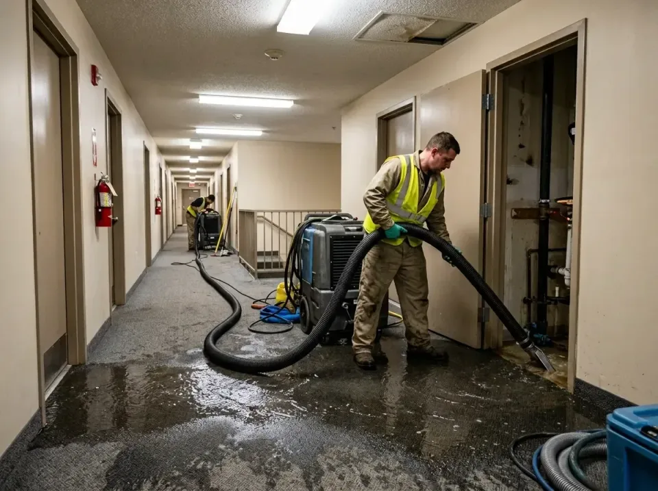 multi-unit-apartment-hallway-f-005 — frequently asked questions, Emergency Burst Pipe Water Extraction & Removal in Sullivan…
